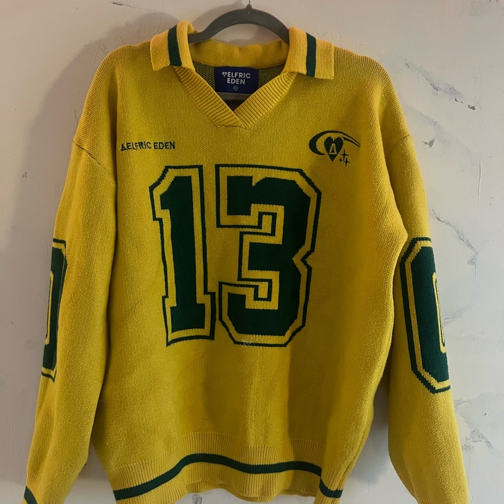 Aelfric Eden Unisex Varsity Number 13 Polo Sweater - image 2